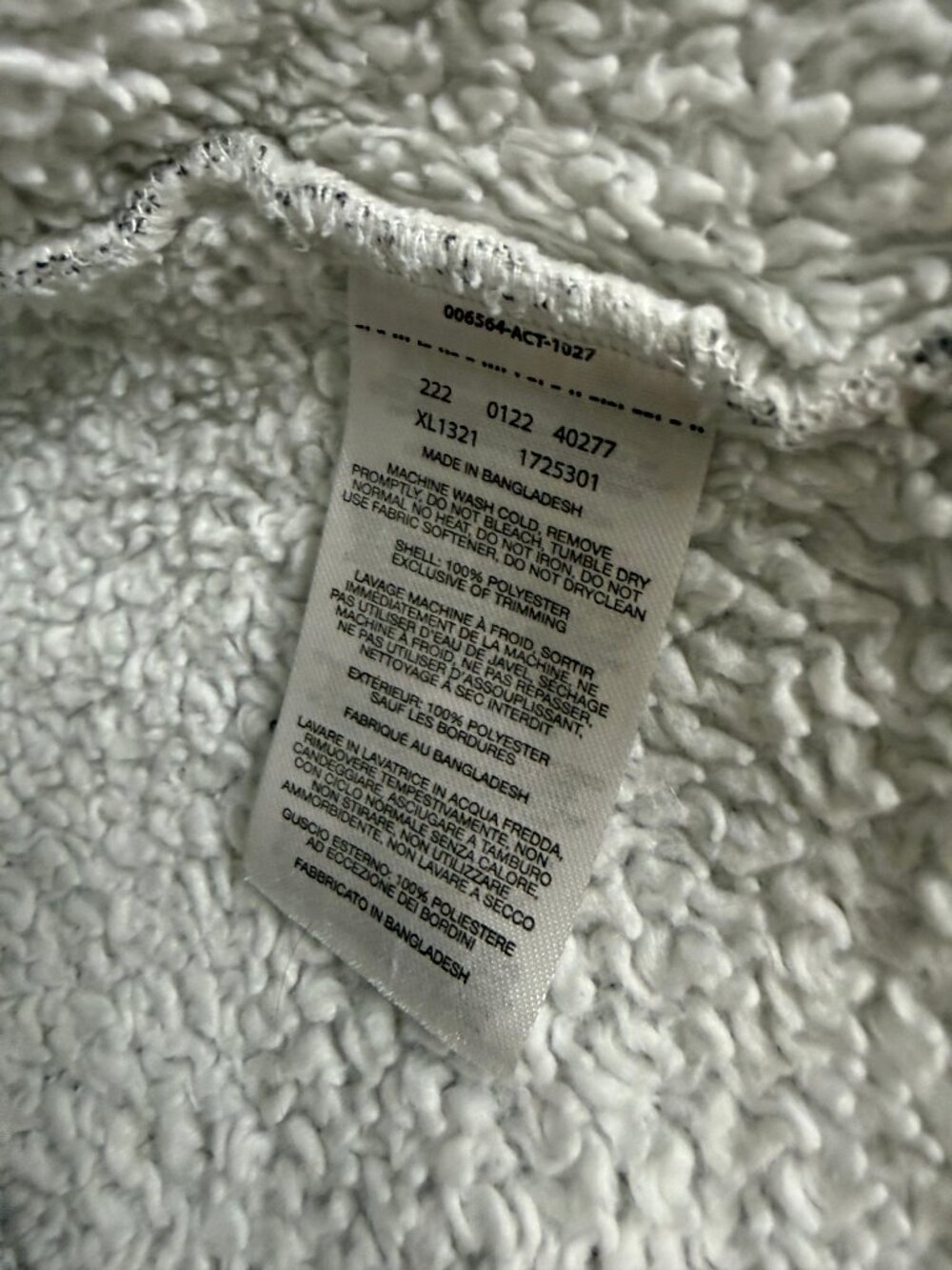 Columbia Gray High Pile Sherpa Fleece Full Zip Jacket Women’s S - Picture 5 of 6